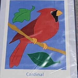 CARDINAL 28" X 40" Applique Garden Flag by Life's A Breeze! - NEW Factory Sealed